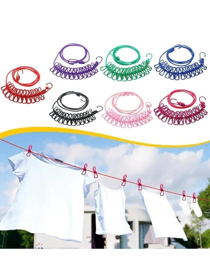 Clotheslines with 12 Clips